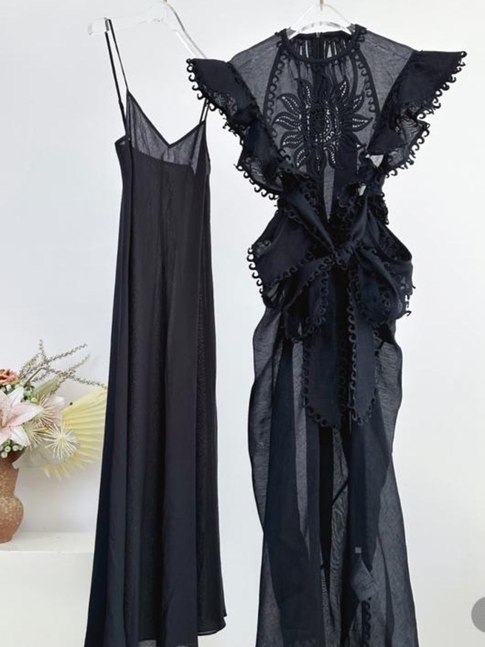 Zimmermann Balance Waterfall Dress in Black